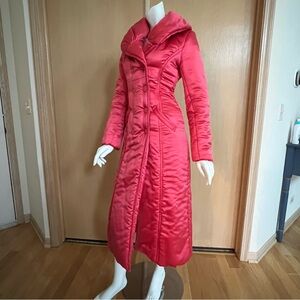 CATHERINE MALANDRINO Red Silk Tailored Puffer